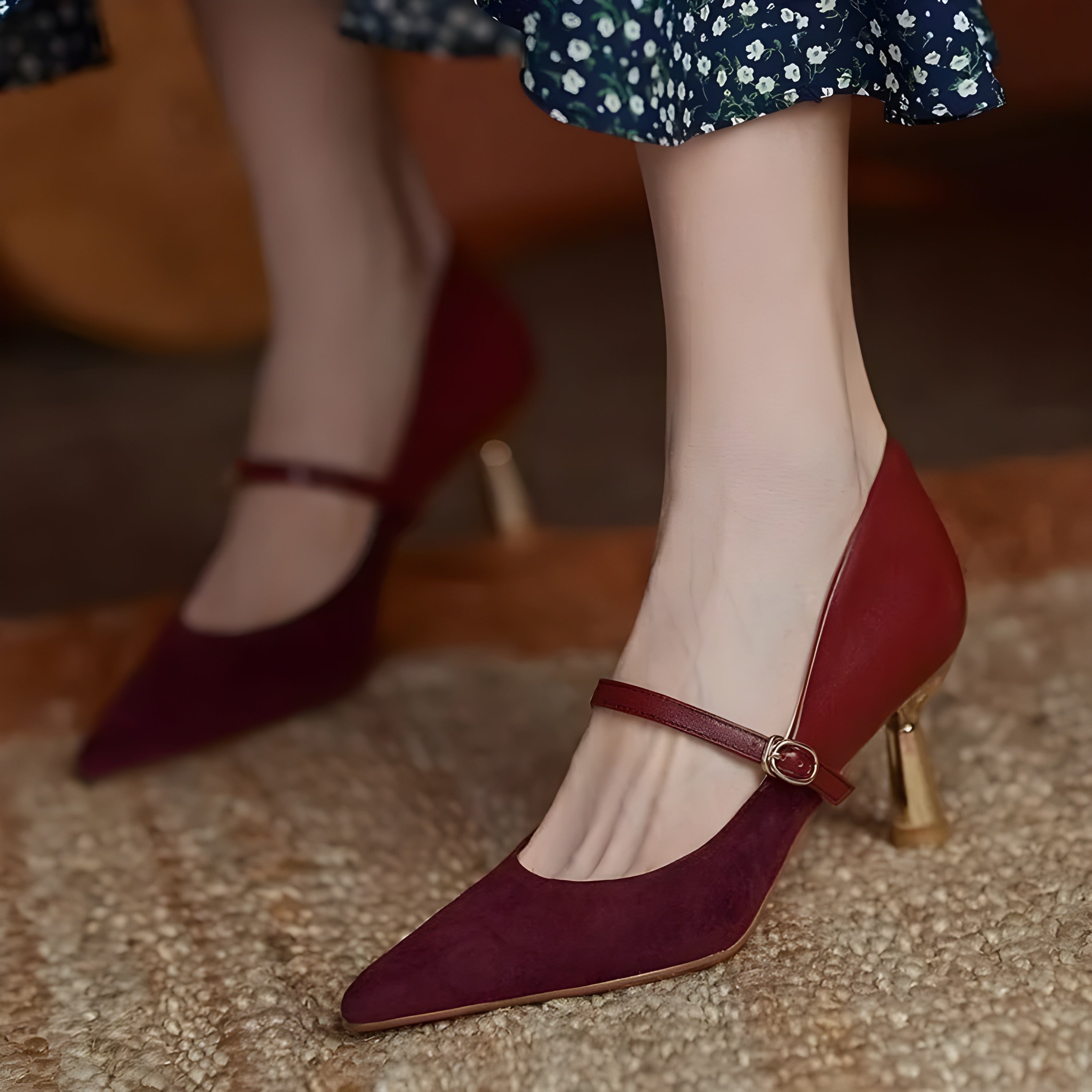 THEA GENUINE LEATHER HEELS