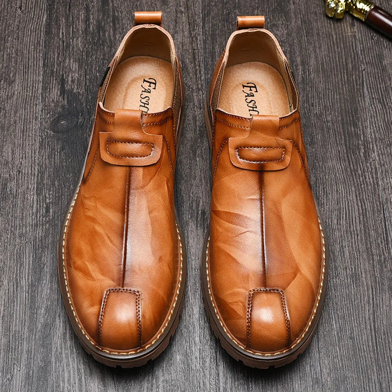 Mocasines de cuero genuino