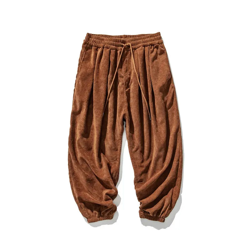 Pantalon ample en velours côtelé