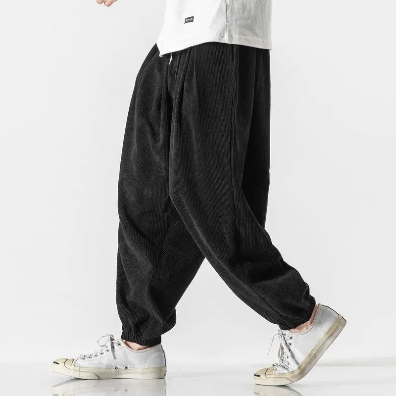 Pantalon ample en velours côtelé