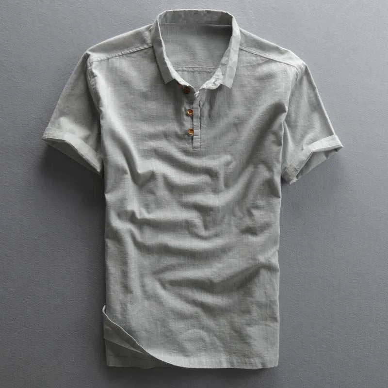 Rafael Poloshirt aus Baumwolle und Leinen