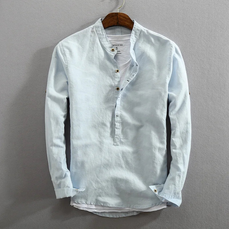 Camicia Summit in lino e cotone