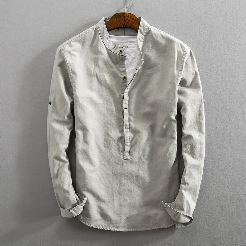 Camicia Summit in lino e cotone
