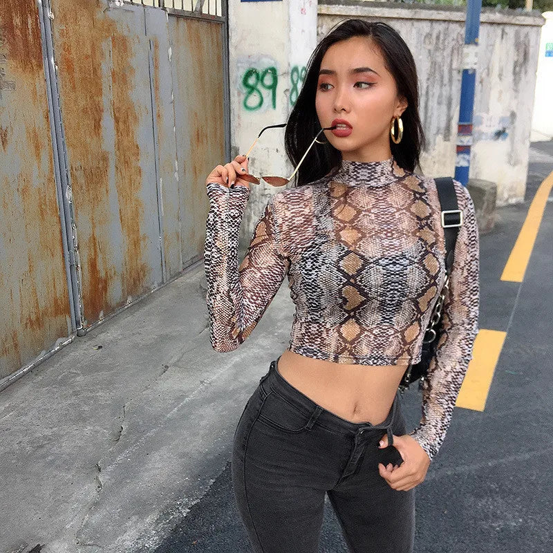 ISALINE SNAKE-PRINT TOP