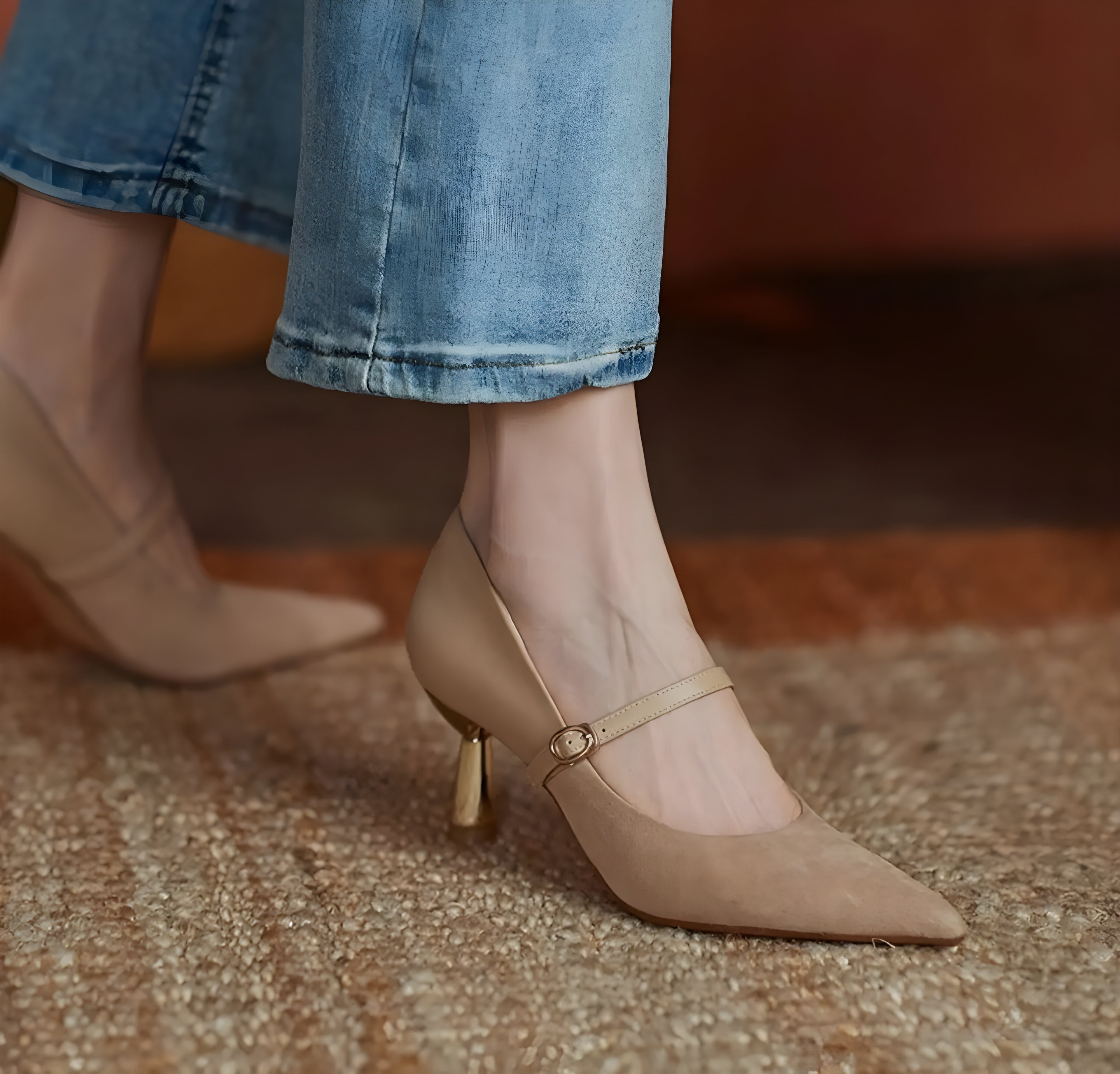 THEA GENUINE LEATHER HEELS