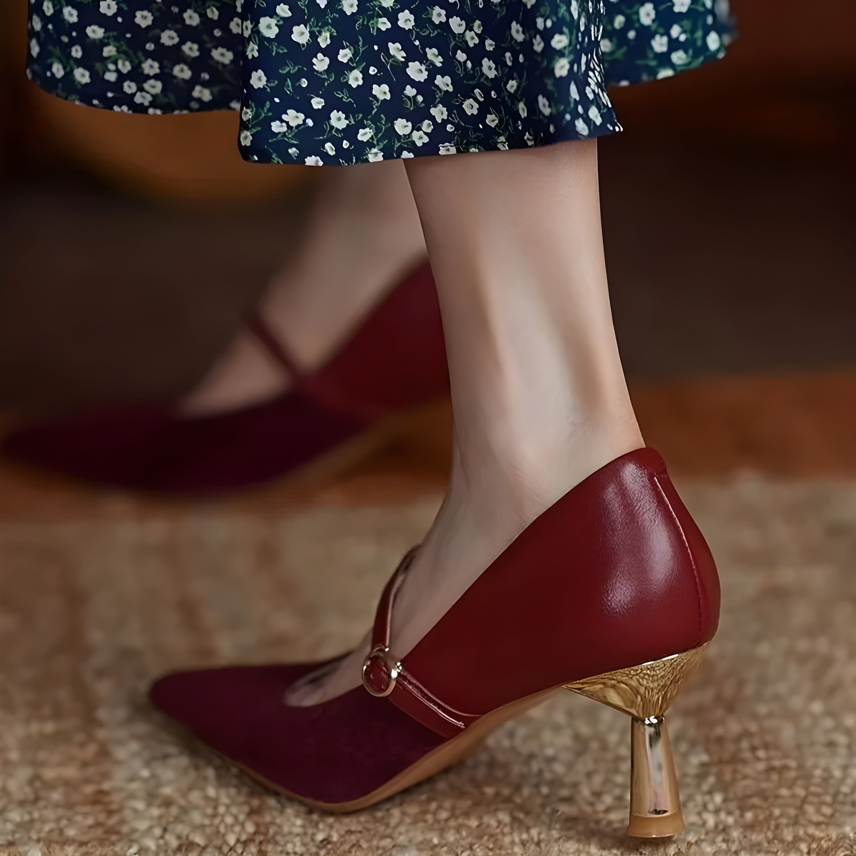 THEA GENUINE LEATHER HEELS
