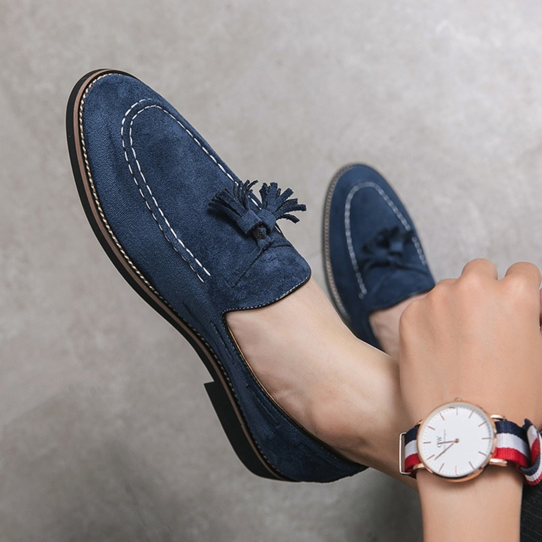 Velour Crest-loafers