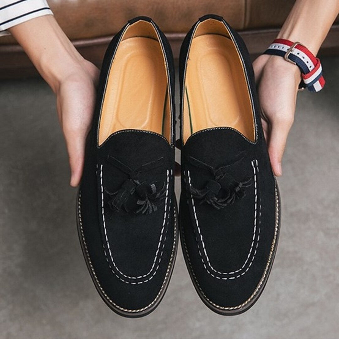 Velour Crest-loafers