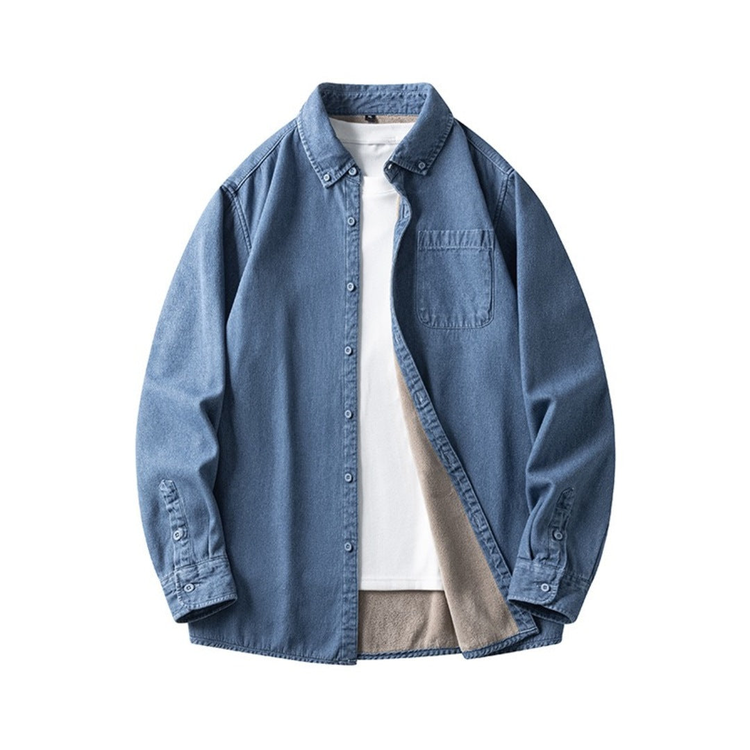 Varm denimskjorte