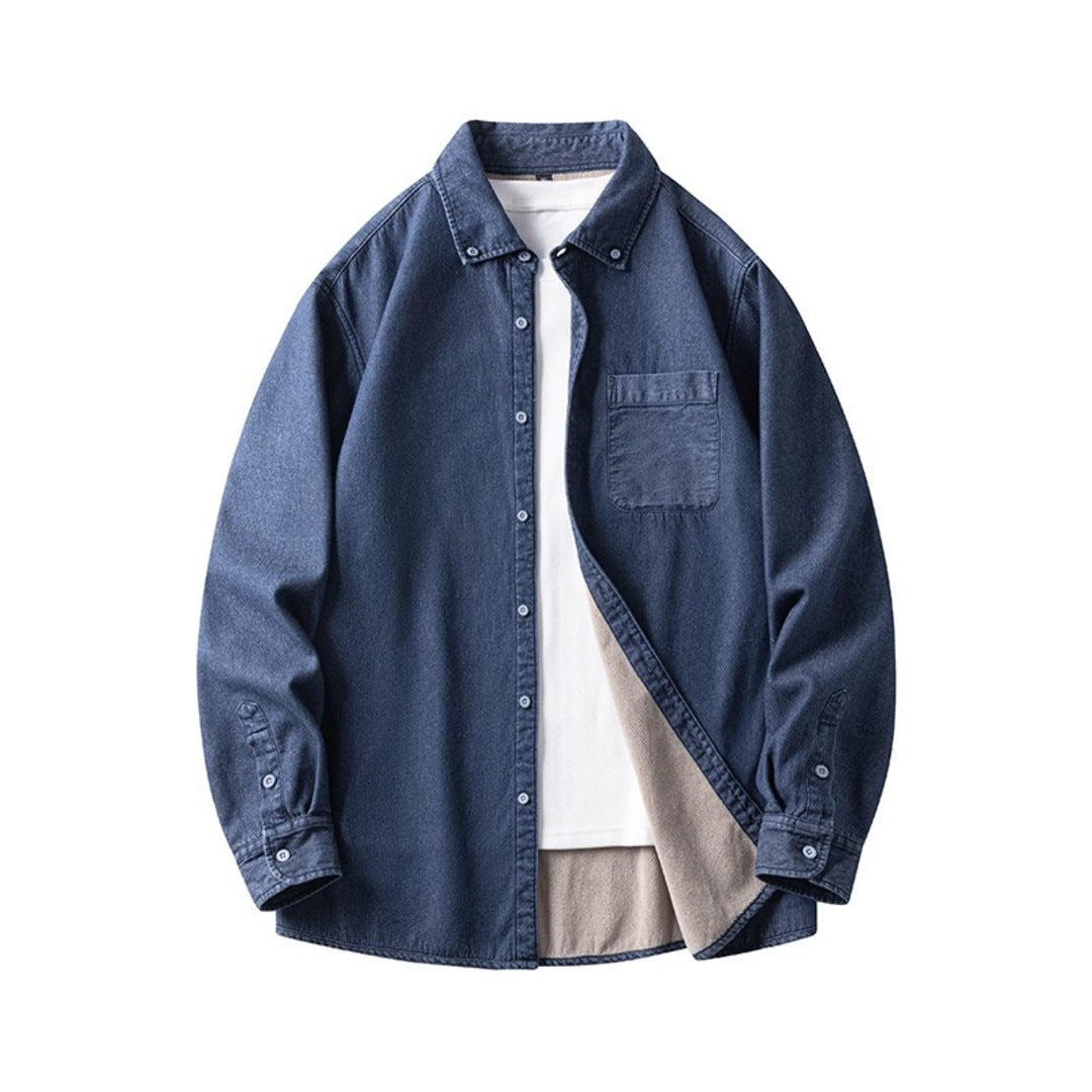 Varm denimskjorte