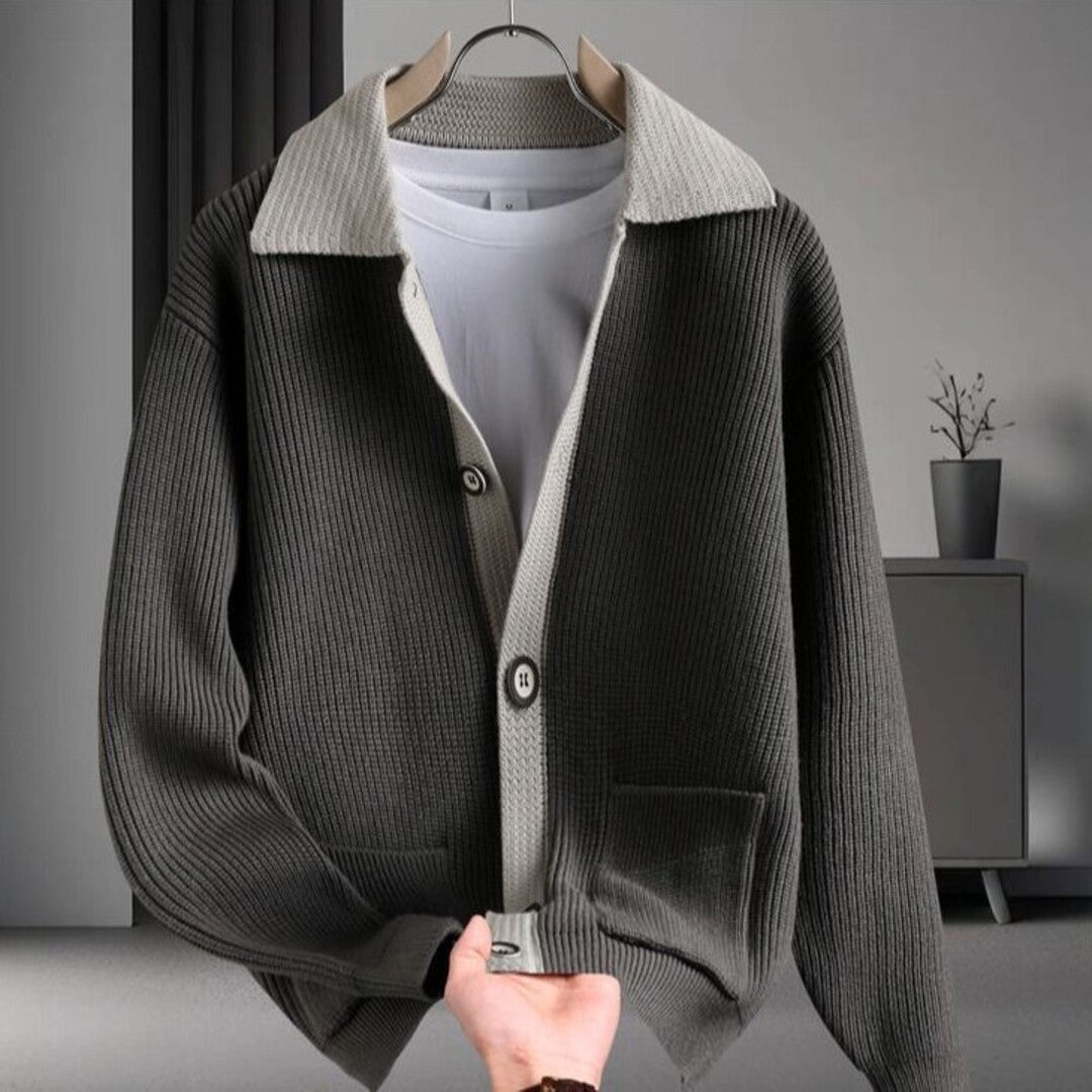 Strikket cardigan med knapper