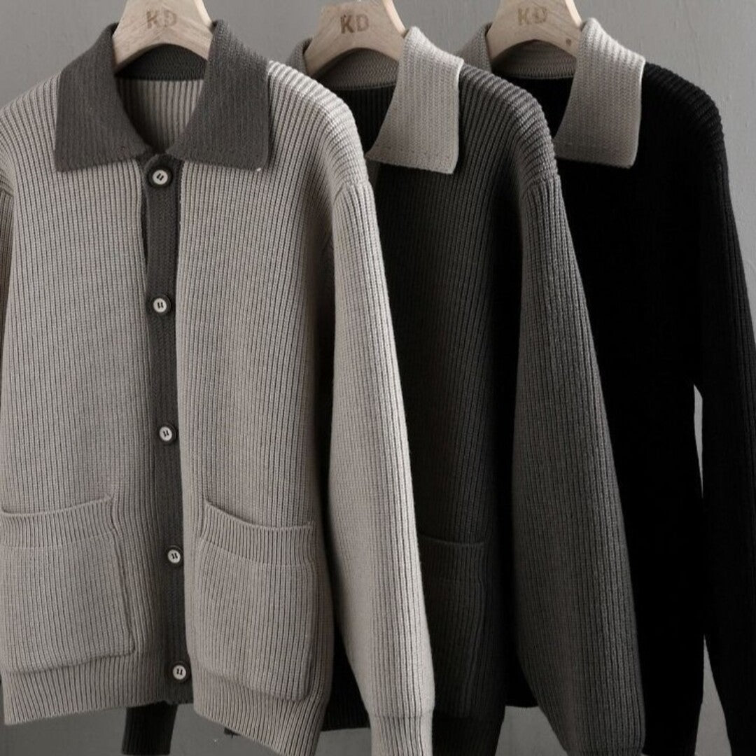 Strikket cardigan med knapper