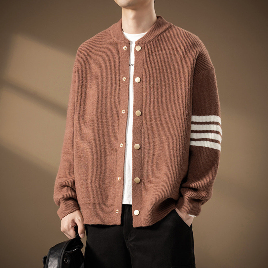 Strikket cardigan med lange ærmer