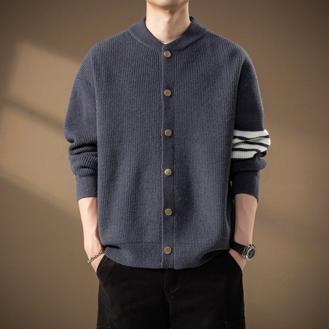 Strikket cardigan med lange ærmer