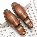 Heritage-loafers i läder