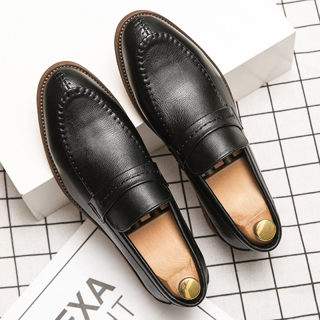 Heritage-loafers i läder