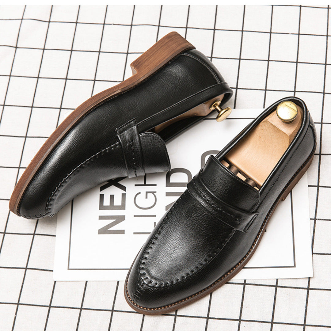 Heritage-loafers i läder