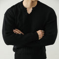 Strikket pullover med struktur