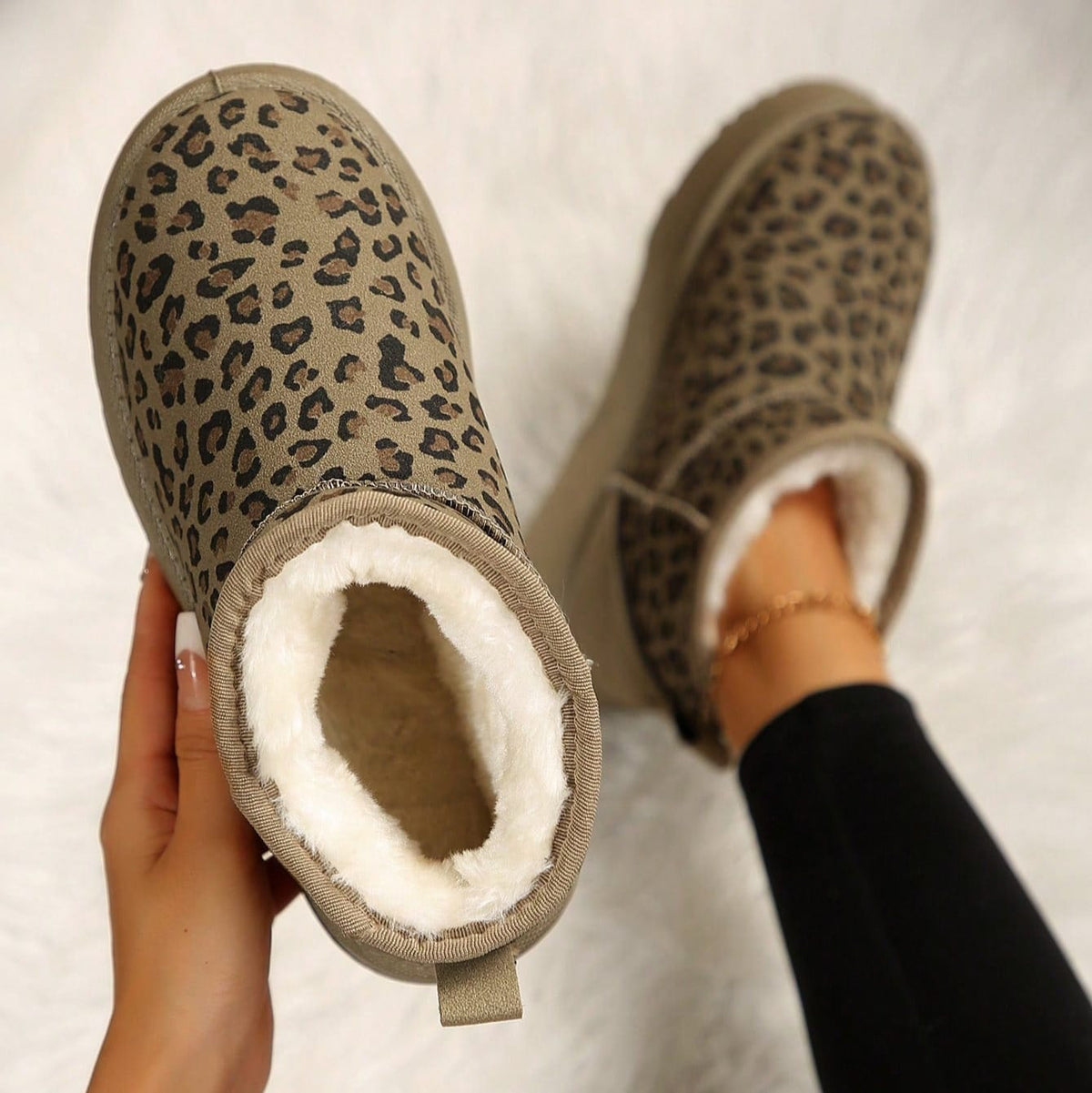 Leopard Vinterstøvletter