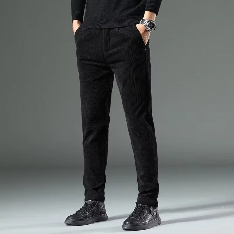 Calças de Veludo Cotelhado Slim Fit