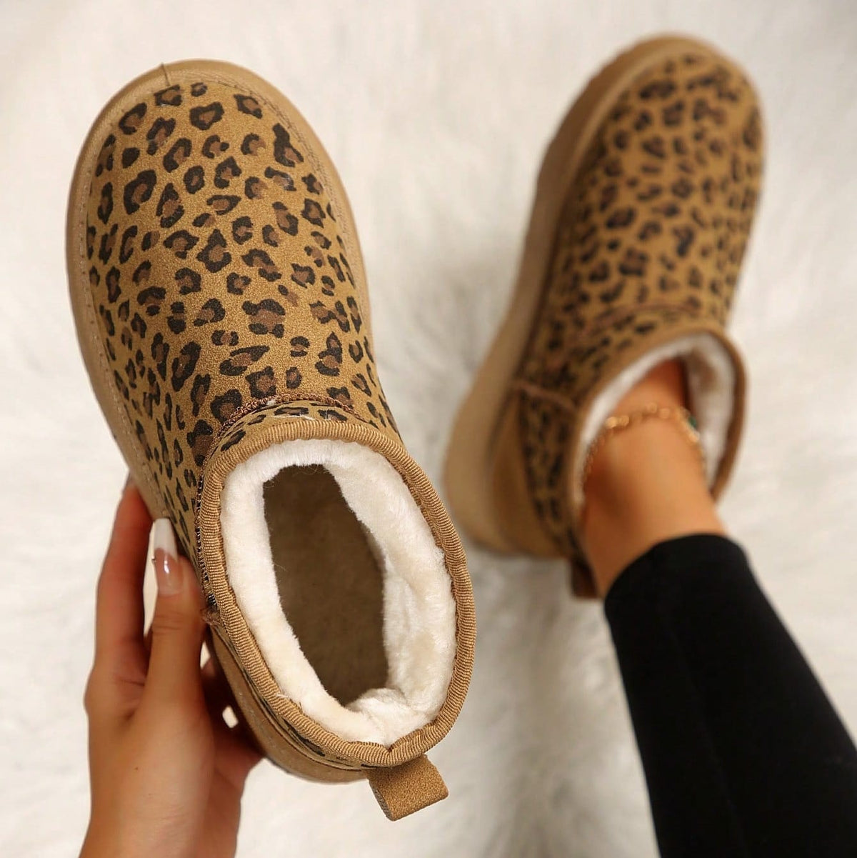 Leopard Vinterstøvletter