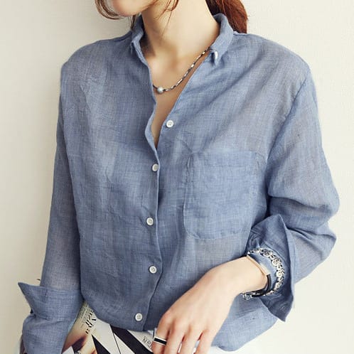 Blusa in lino Amara