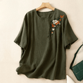 Blouse en lin fleurie sienna