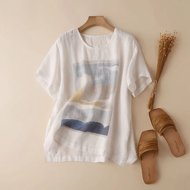 Blusa Suncrest in cotone e lino