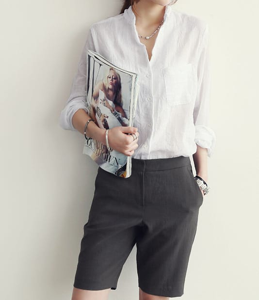 Blusa in lino Amara