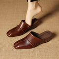 Lucie Genuine Leather Mules
