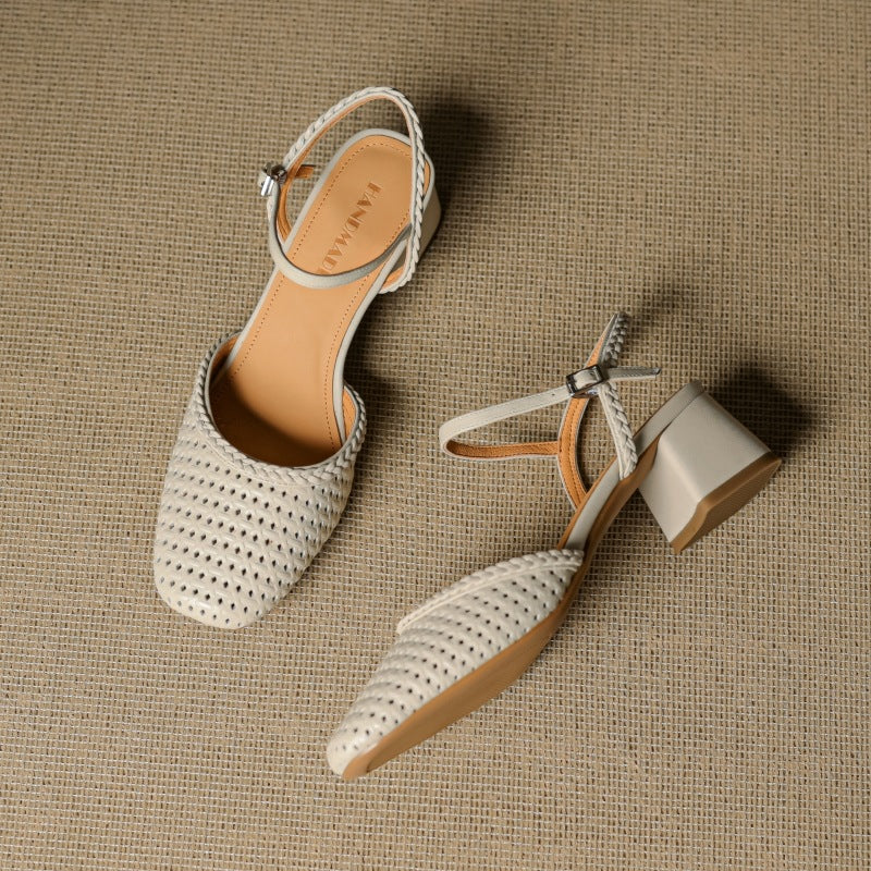 Tacones Orelia de cuero genuino