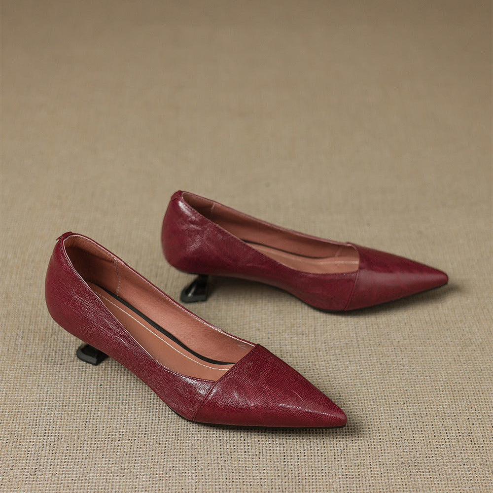 Tacones Venza de cuero genuino