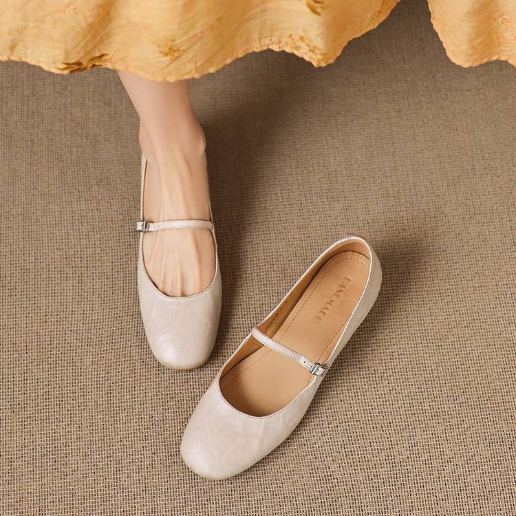Scarpe basse Rose in vera pelle