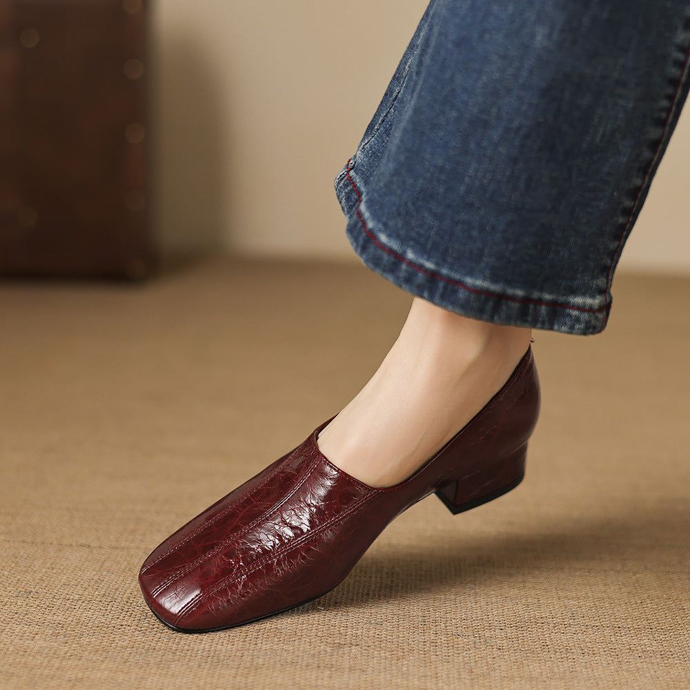 Mocasines Velina de cuero genuino
