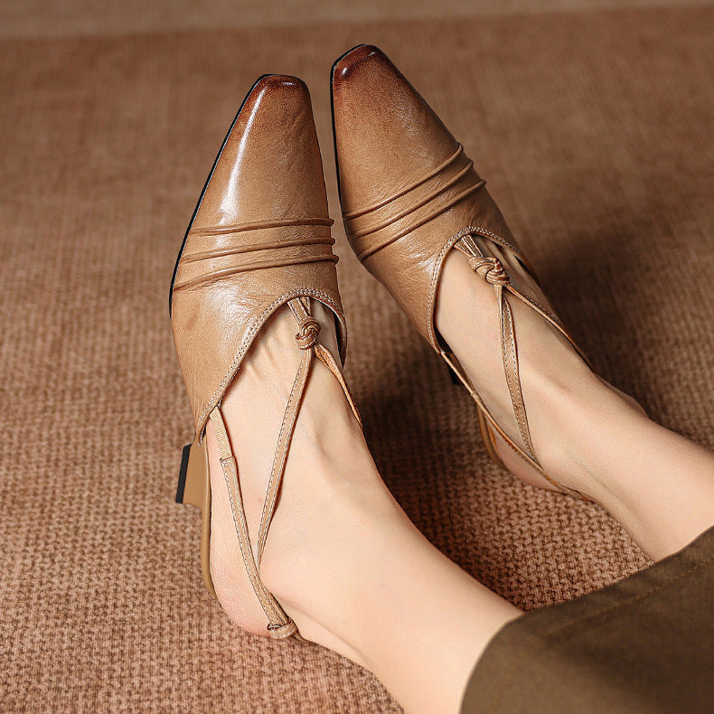 VARENA GENUINE LEATHER HEELS