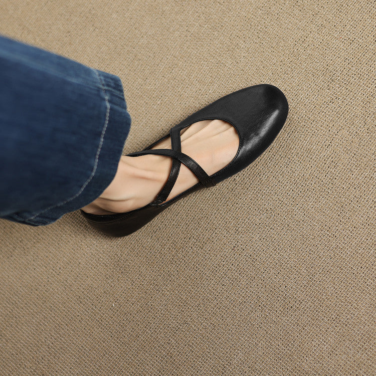 Zeor flache Schuhe aus echtem Leder