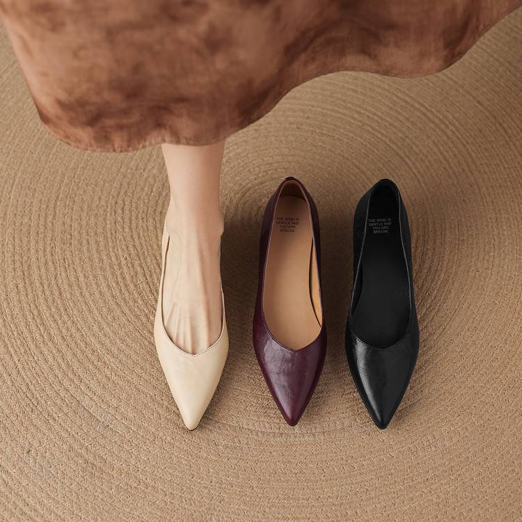 Marlot Echtleder-Pumps mit spitzer Zehenpartie und Absatz