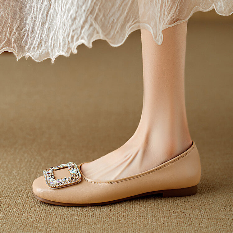 Adela flache Schuhe aus echtem Leder