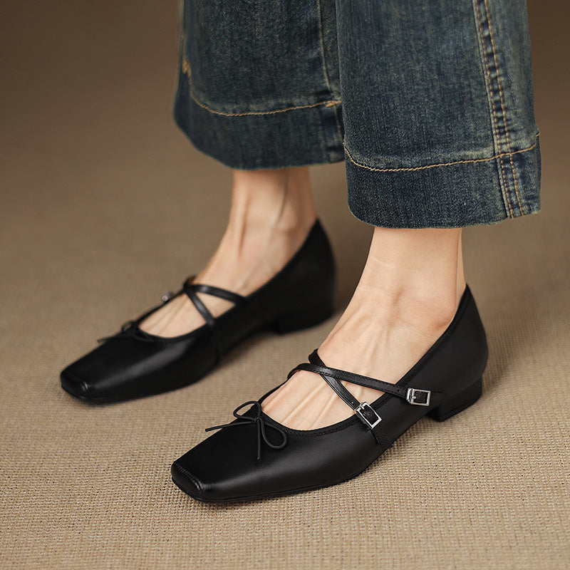 Daphne Genuine Leather Flats