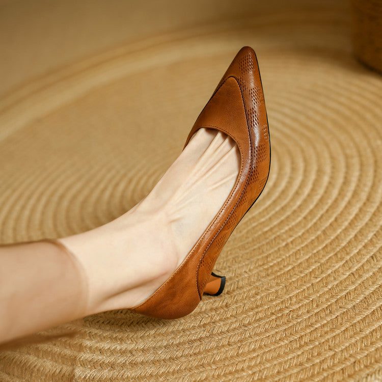 Liora Genuine Leather Heels