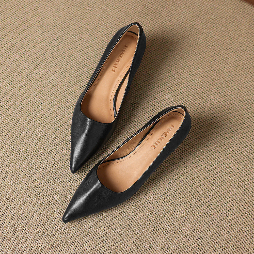 Tacones Revia de cuero genuino