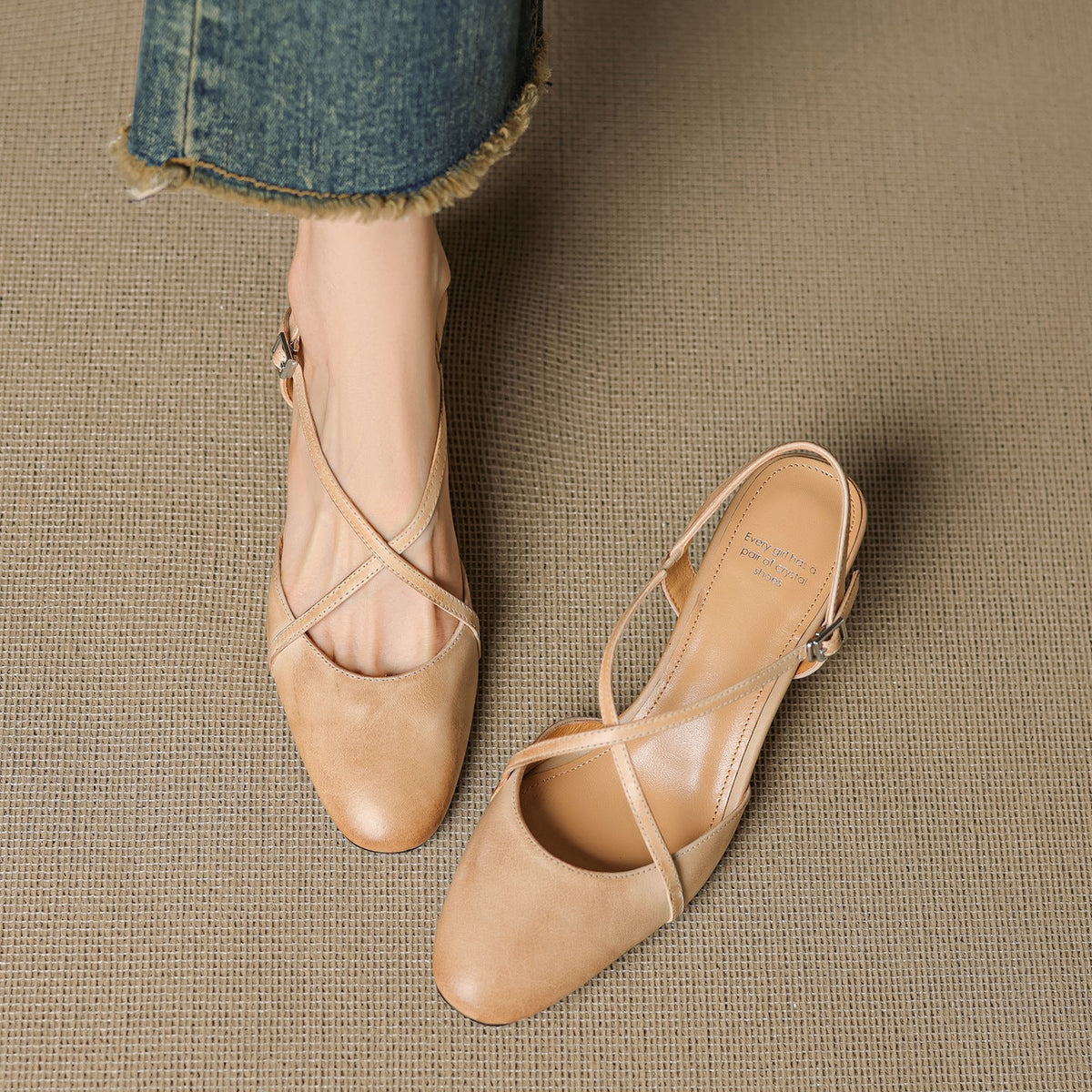 Blenza Slingbacks aus echtem Leder