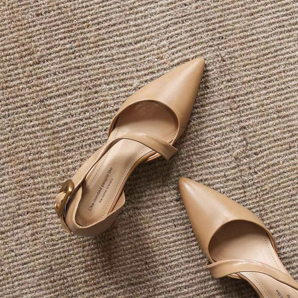 Maely Leder-Heels mit Cross-Straps