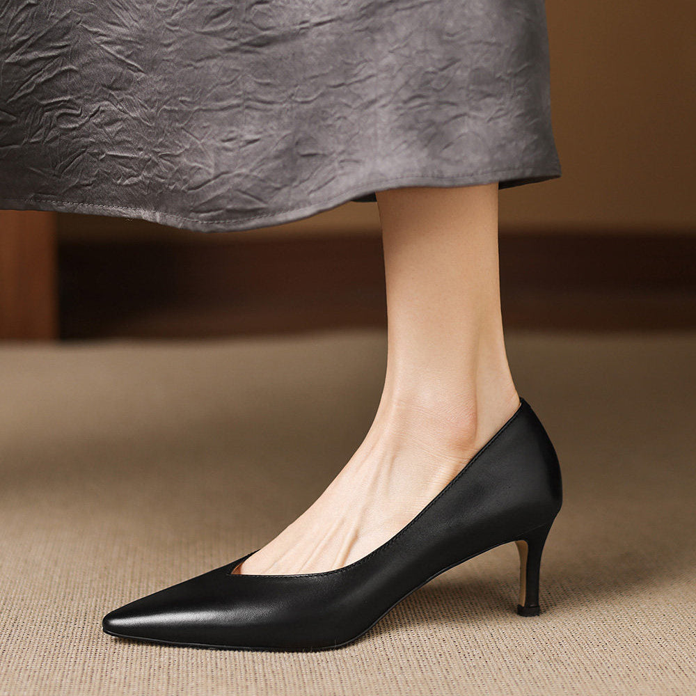 Escarpins Lenora en cuir véritable