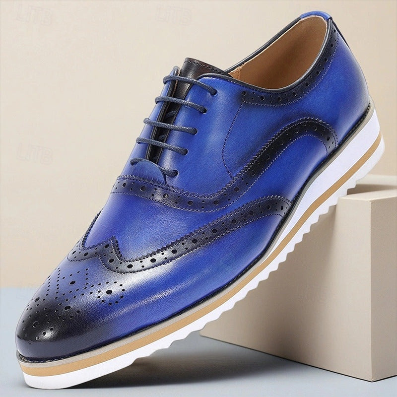 Sapatos Oxford Hudson em pele genuína com biqueira perfurada