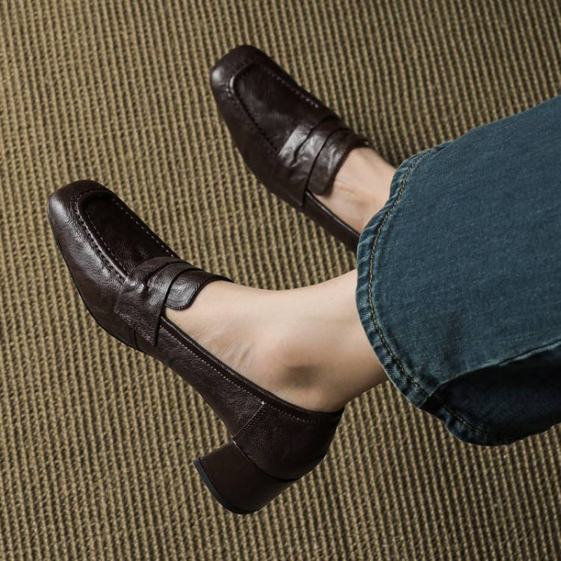 Tacones Sora de cuero genuino