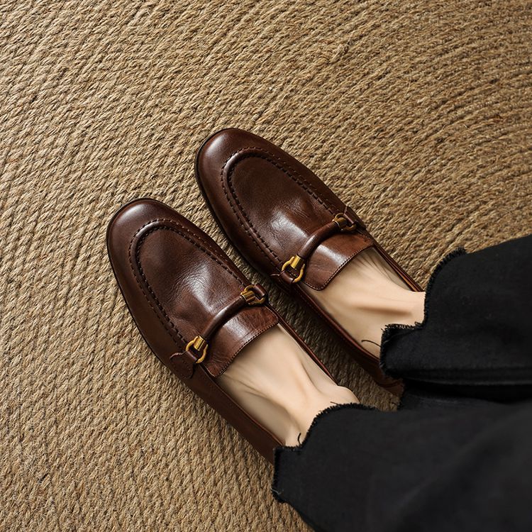 Belira loafers i äkta läder