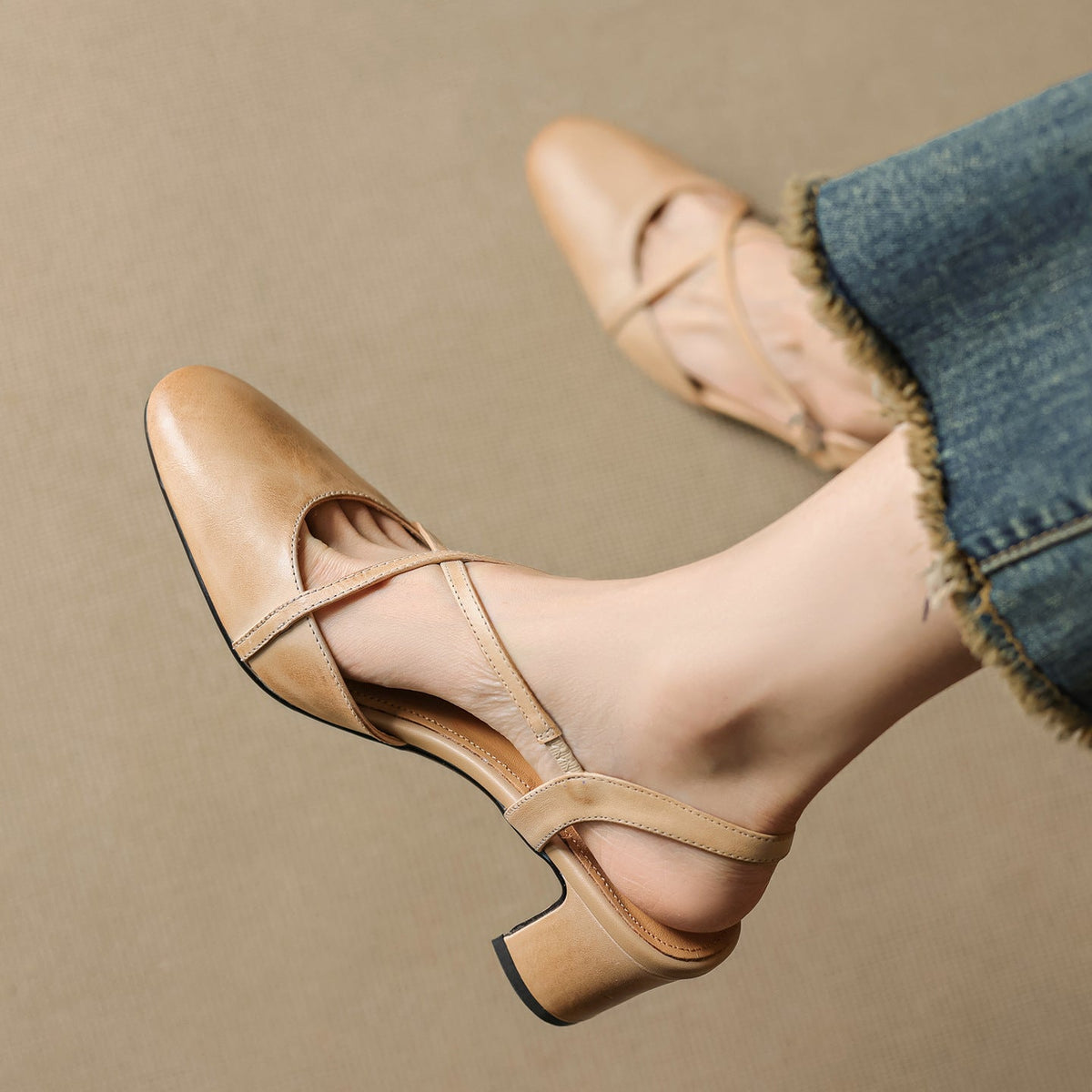 Blenza Slingbacks aus echtem Leder