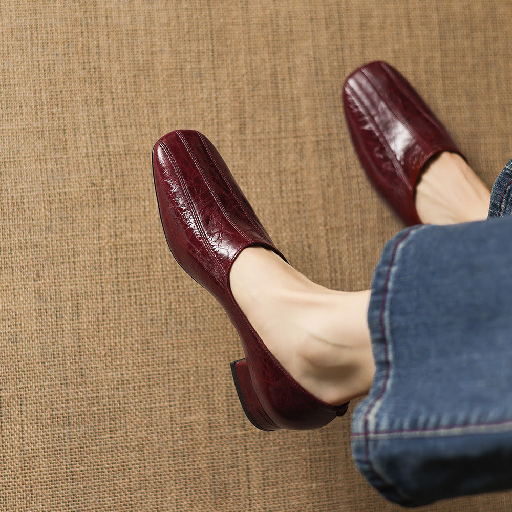 Mocasines Velina de cuero genuino