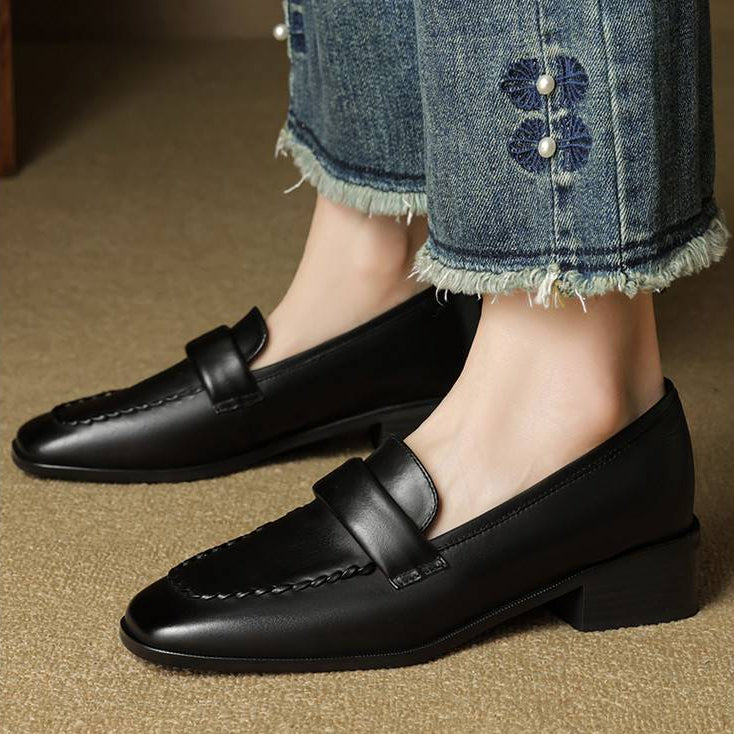 Evren loafers i äkta läder